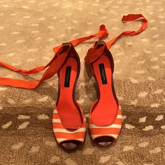 Ann Taylor Makena Striped Espadrilles Size 7 - Picture 2 of 6